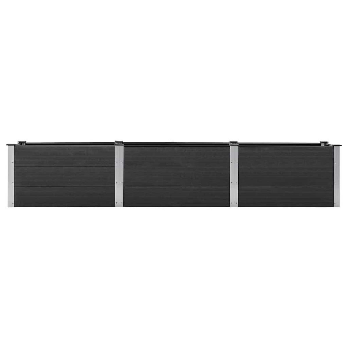 HOCHBEET 300/50/54 cm, aus WPC und Stahl, Grau - Grau, Kunststoff (300/54/50cm) - vidaXL