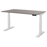 SCHREIBTISCH Elektrisch höhenverstellbarer Kinderschreibtisch JUNIOR Sichtbeton Anthrazit Signalweiß 140/70/52.5-121cm - Schieferfarben/Weiß, Holzwerkstoff/Metall (70/140/121cm) - ASSMANN