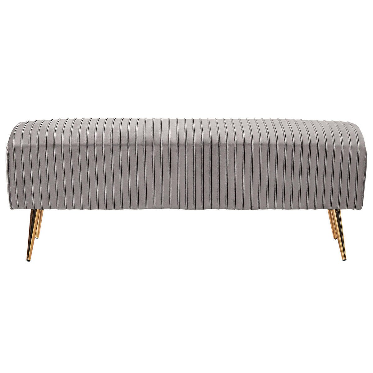 BANK Grau Paterson - Goldfarben/Grau, Textil (118/42/40cm) - Beliani