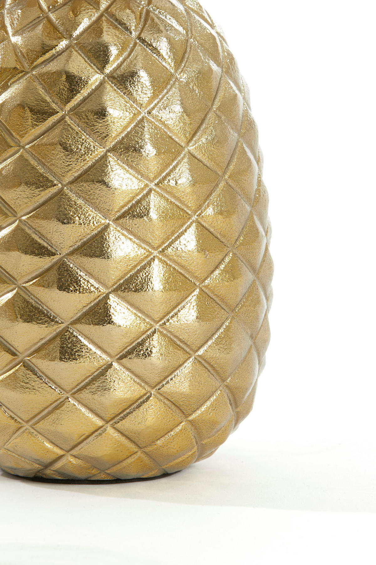 LAMPENFUSS Ananas Gold Ø20/37 cm - Goldfarben, Metall (20/19/37cm) - Light & Living