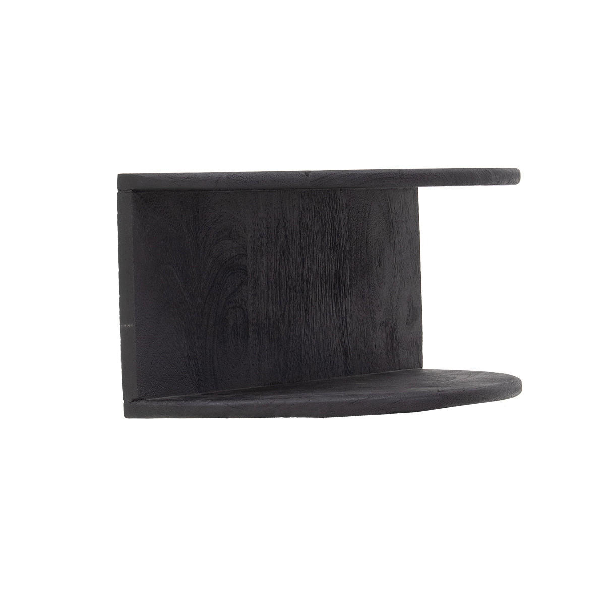 NACHTTISCH schwebend aus Mangoholz 45x28x22cm, schwarz - Schwarz, Holz (45/22/28cm) - Giga Meubel