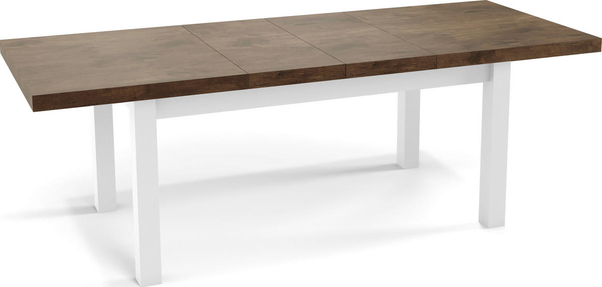 ESSTISCH Avena rechteckig ausziehbar, Lefkas Eiche 170/90/78 - Alteiche/Weiß, Holz/Holzwerkstoff (170/90/78cm) - WFL GROUP