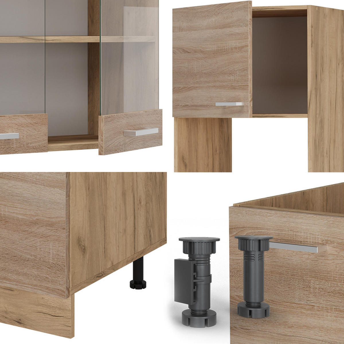 Honigeiche/Sonoma Eiche, Holzwerkstoff (247/81.6/60cm) - Vicco