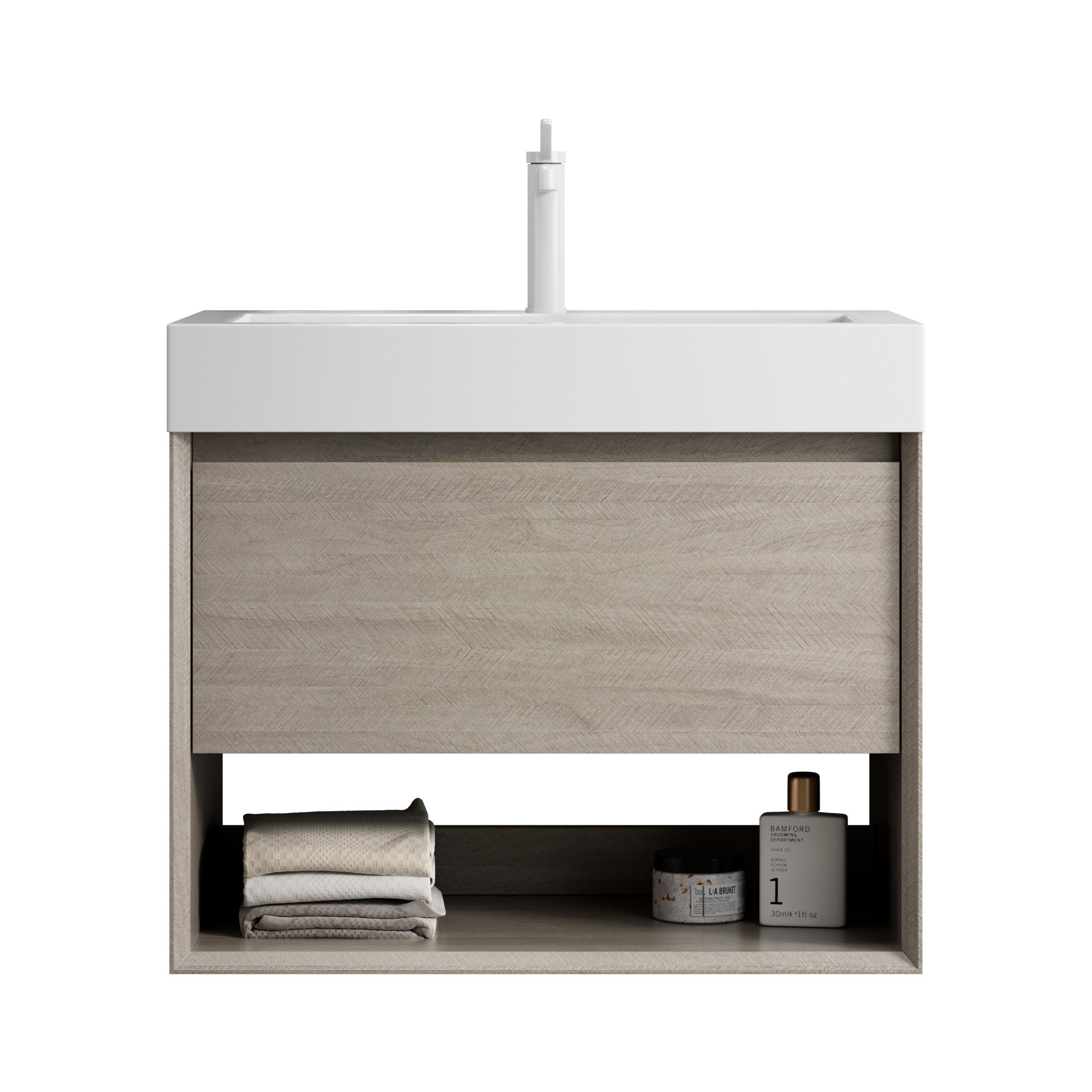 Pangivo Waschplatz Eiche Bianco 70x60x46 cm