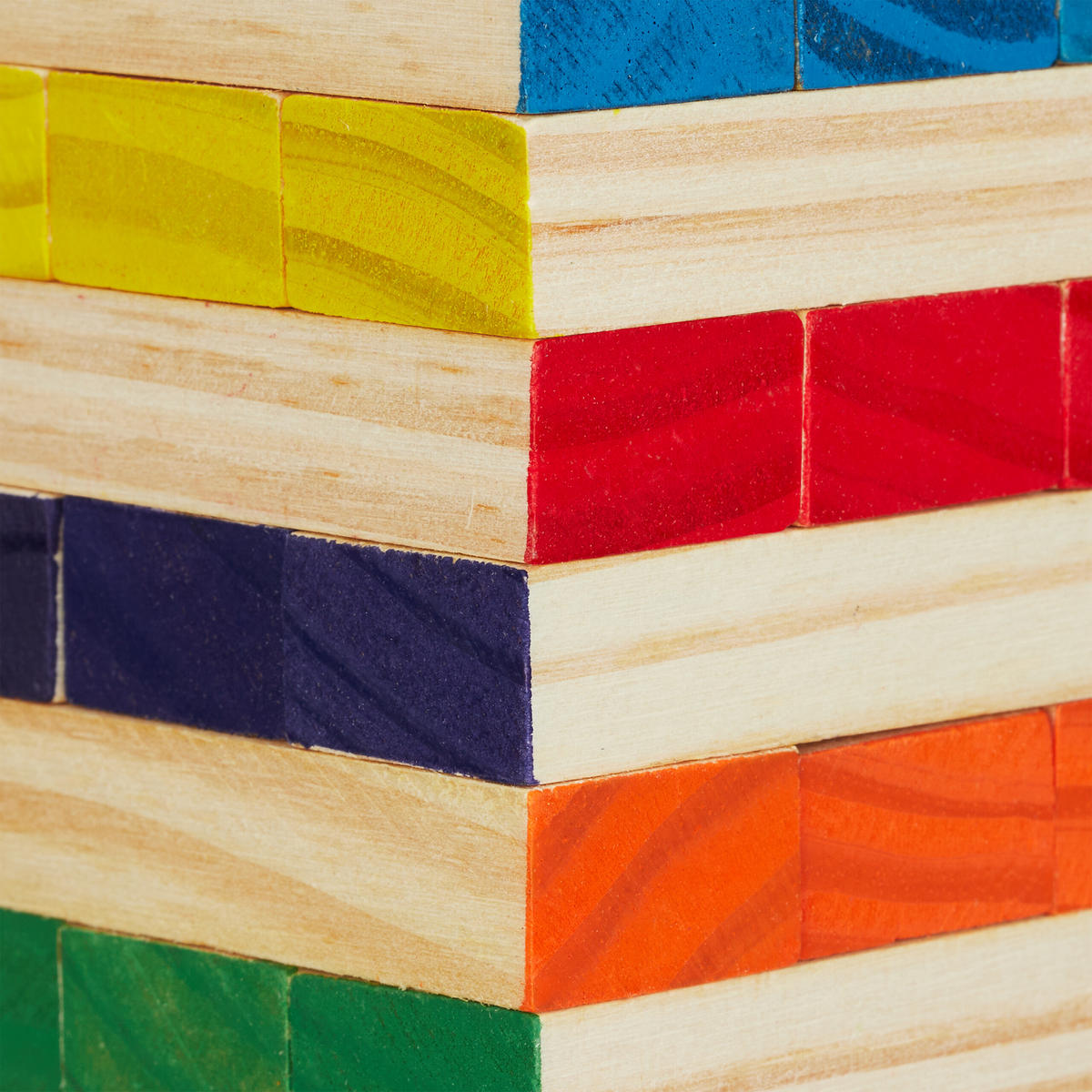 WACKELTURM - Multicolor, Holz (7.5/7.5cm) - Relaxdays