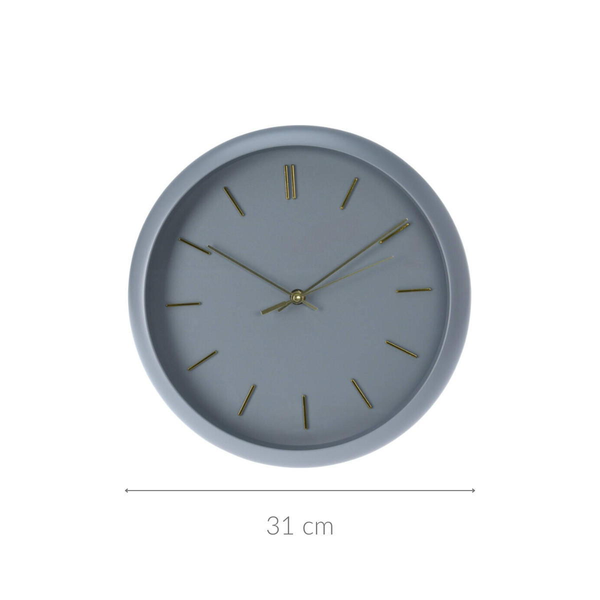 WANDUHR Moderne Ø 31 cm - Grau, Kunststoff (31/31/31cm) - Home Styling Collection
