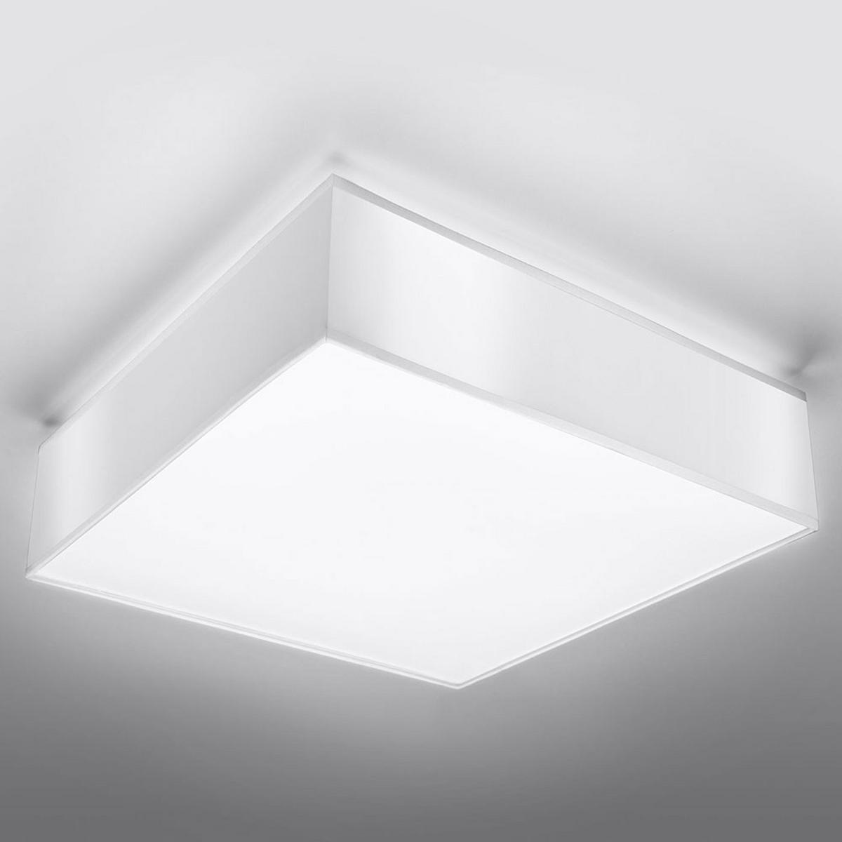 DECKENLEUCHTE Stahl PVC Weiß quadratisch 35 cm - Weiß, Metall (35/35/12cm)