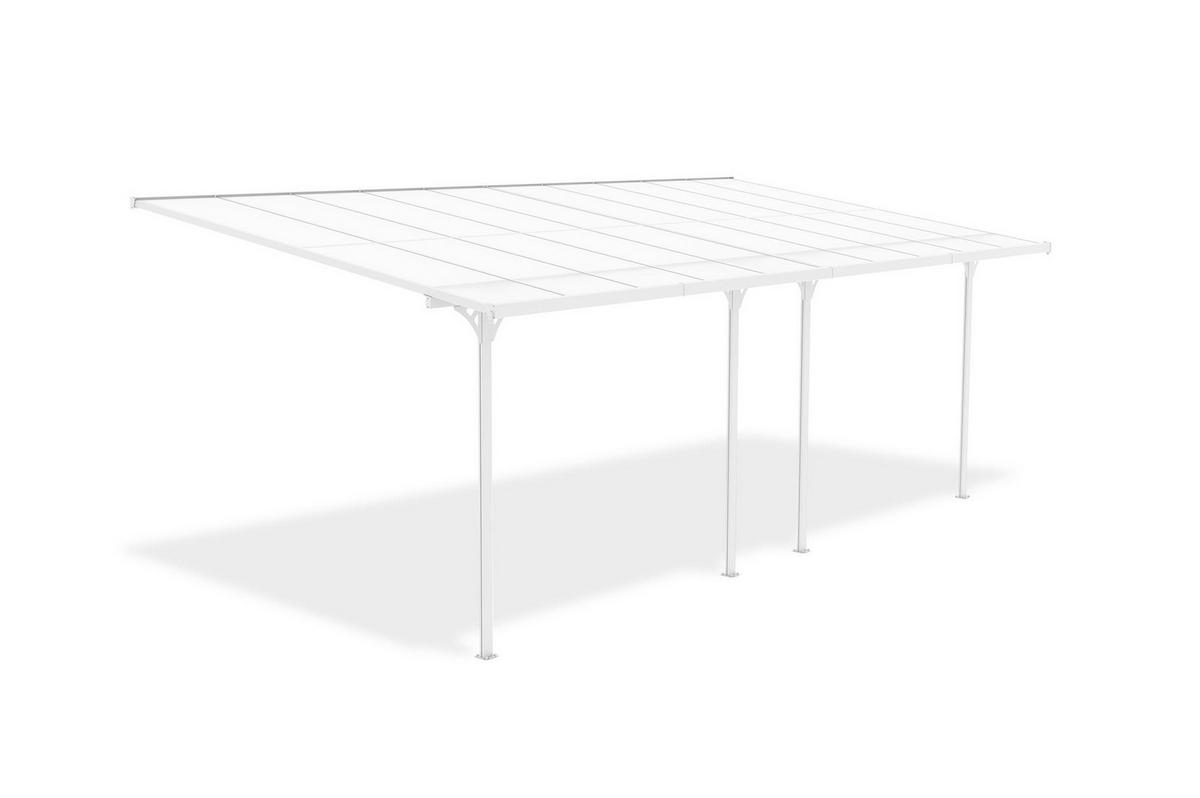 PERGOLA / CARPORT Kleo Weiß 6m x 3m - Weiß, Metall (626/270/300cm) - Cazeboo