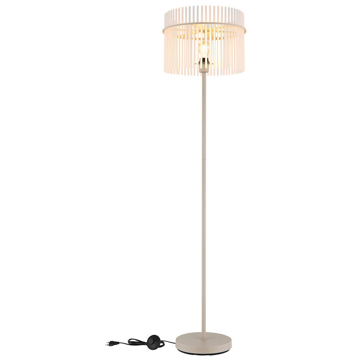 STEHLEUCHTE Gorley Metall sand matt, Glasstäbe satiniert - Bernsteinfarben, Glas (38/38/152cm) - Globo Lighting
