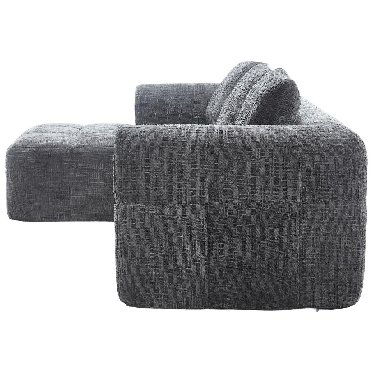 ECKSOFA 250/158/60 cm Grau - Grau, Textil (158/250cm)