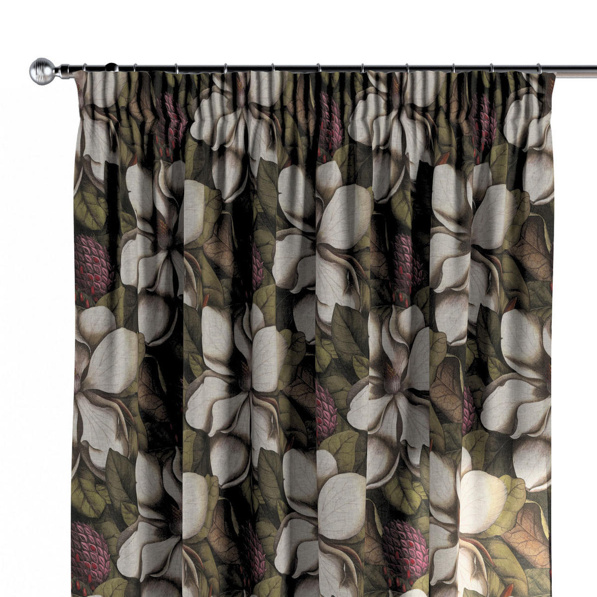 VORHANG Eden grün und beige, 130x245 cm - Grün, Textil (130/245cm) - Dekoria