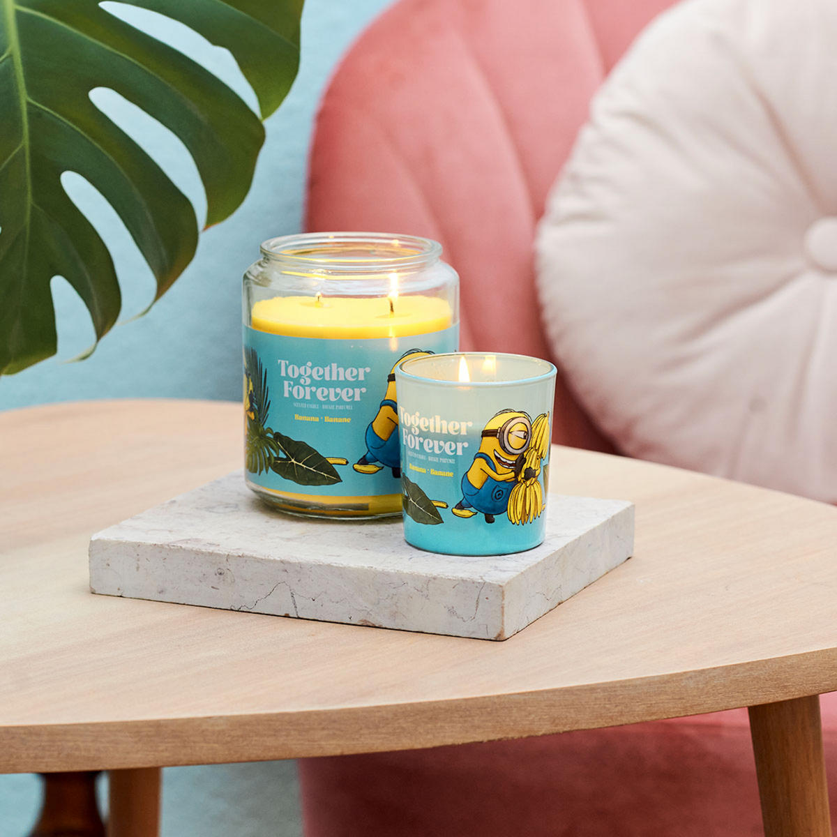 DUFTKERZE Minions - Multicolor, Glas/Naturmaterialen (12.5cm)