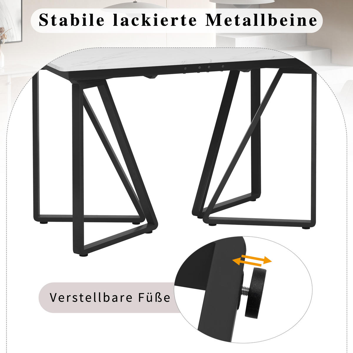 ESSTISCH SET Marmoroptik Weiß mit 4 Stühlen Wildlederoptik Braun - Braun, Holzwerkstoff (160/74/73cm) - Urban Meuble