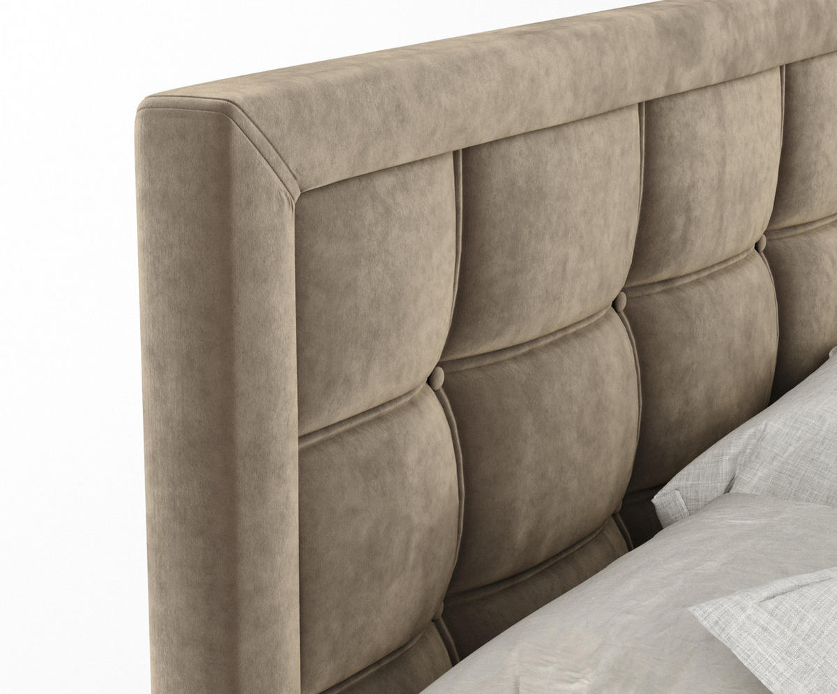 BOXSPRINGBETT Ambrosia Braun 160/200 cm - Schwarz/Braun, Holz/Holzwerkstoff (160/200cm) - Maison de Reve