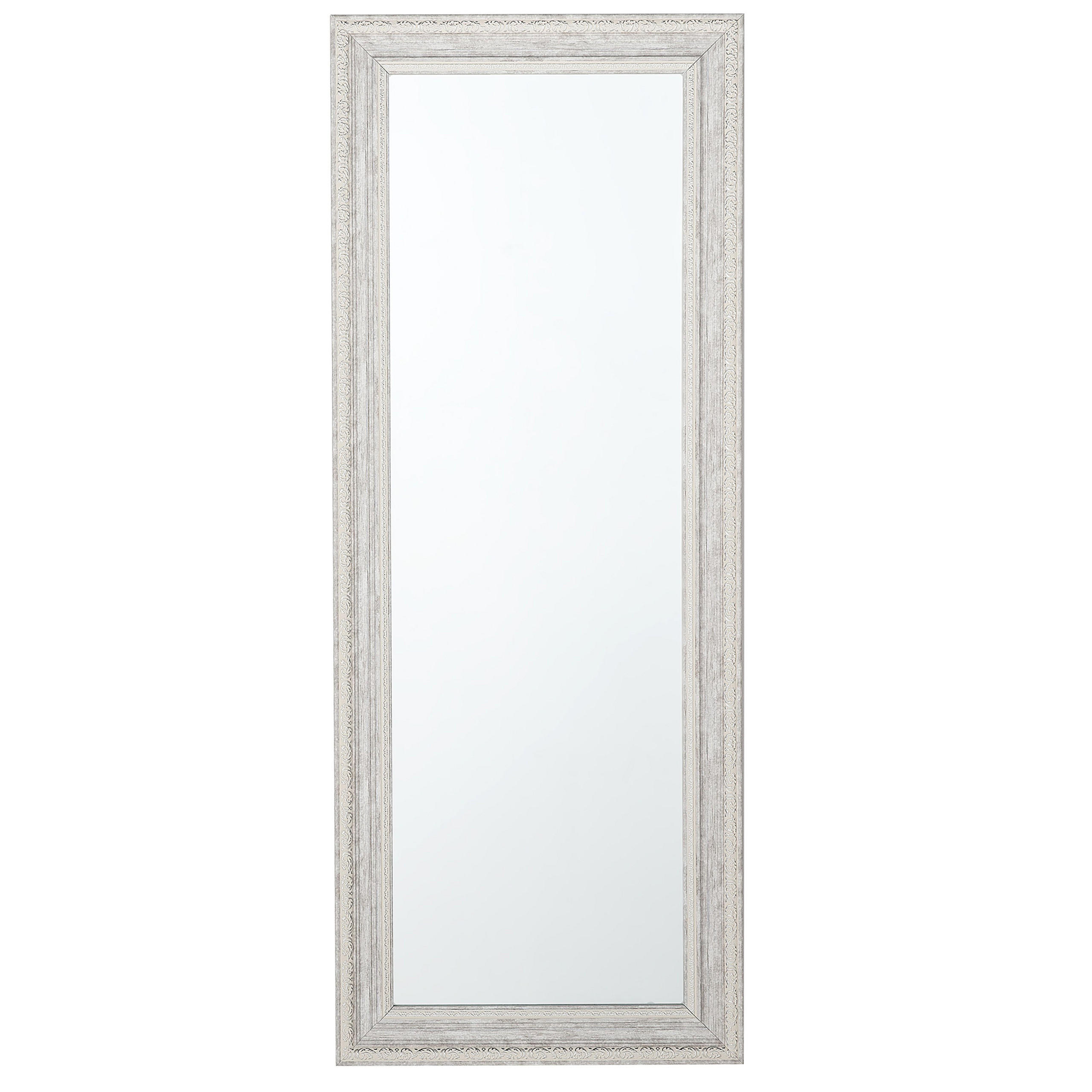 WANDSPIEGEL beige/silber rechteckig 50/130 cm Vertou - Beige/Silberfarben, Kunststoff (50/130/3cm) - Beliani