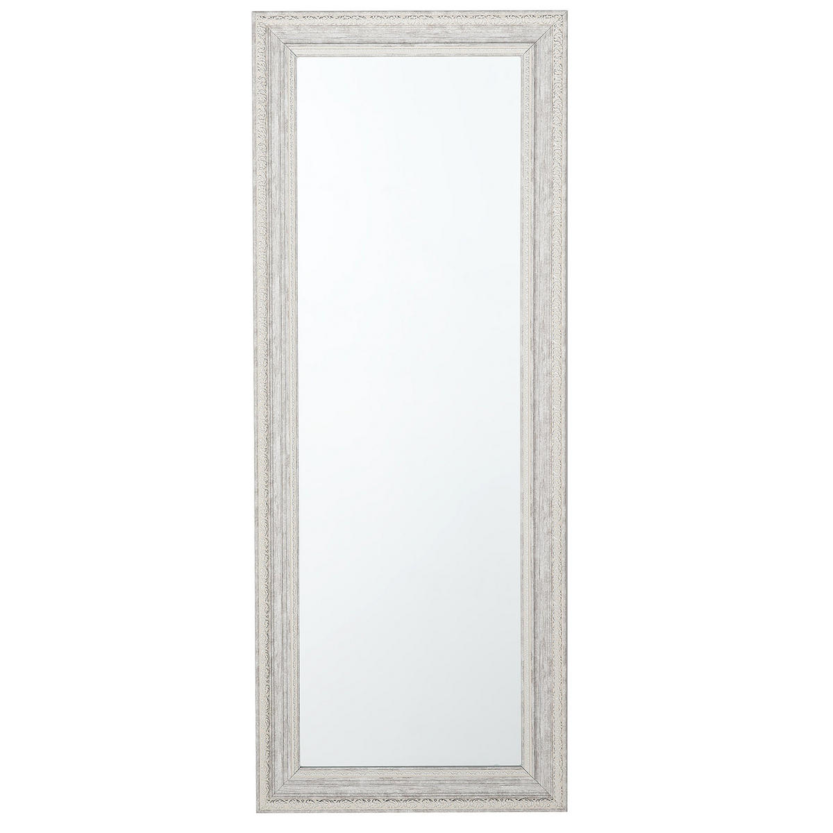 WANDSPIEGEL beige/silber rechteckig 50/130 cm Vertou - Beige/Silberfarben, Kunststoff (50/130/3cm) - Beliani