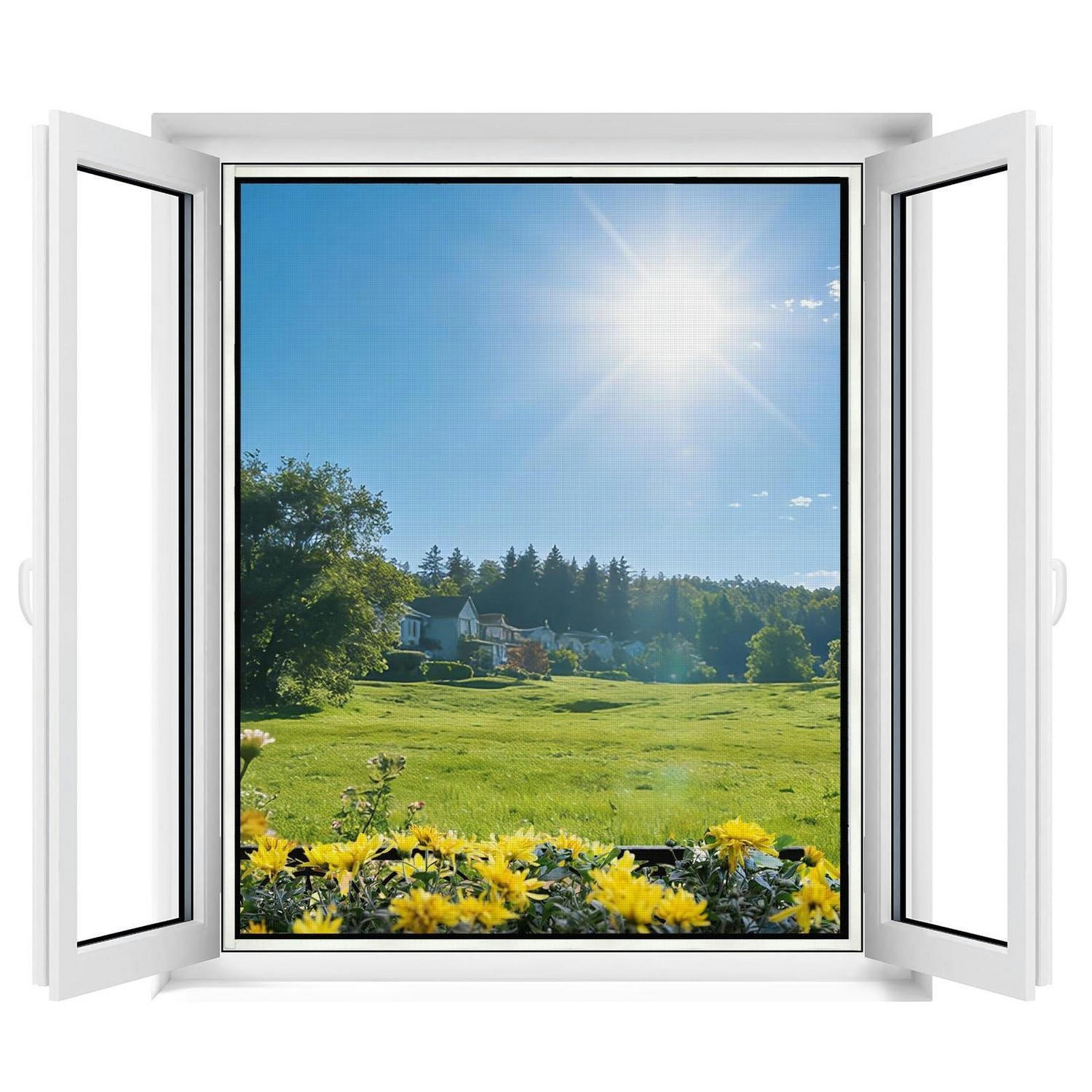 FLIEGENGITTER Fenster zuschneidbar 100 x 100 cm Schwarz - Schwarz, Textil (100/1/100cm)
