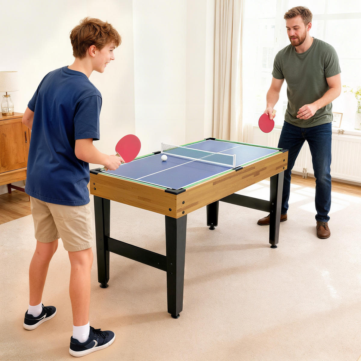 MULTISPIELTISCH DE-18853 Helles Walnuss - Walnussfarben, Holzwerkstoff (109/121cm) - ComfortXL