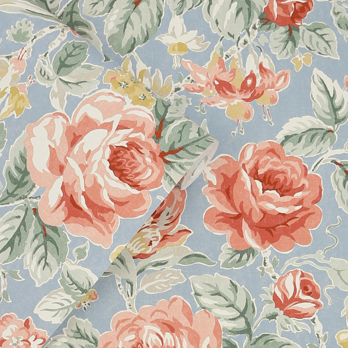 VLIESTAPETE Wildrosen Ockergelb - Gelb, Papier/Kunststoff (52/52cm) - LAURA ASHLEY
