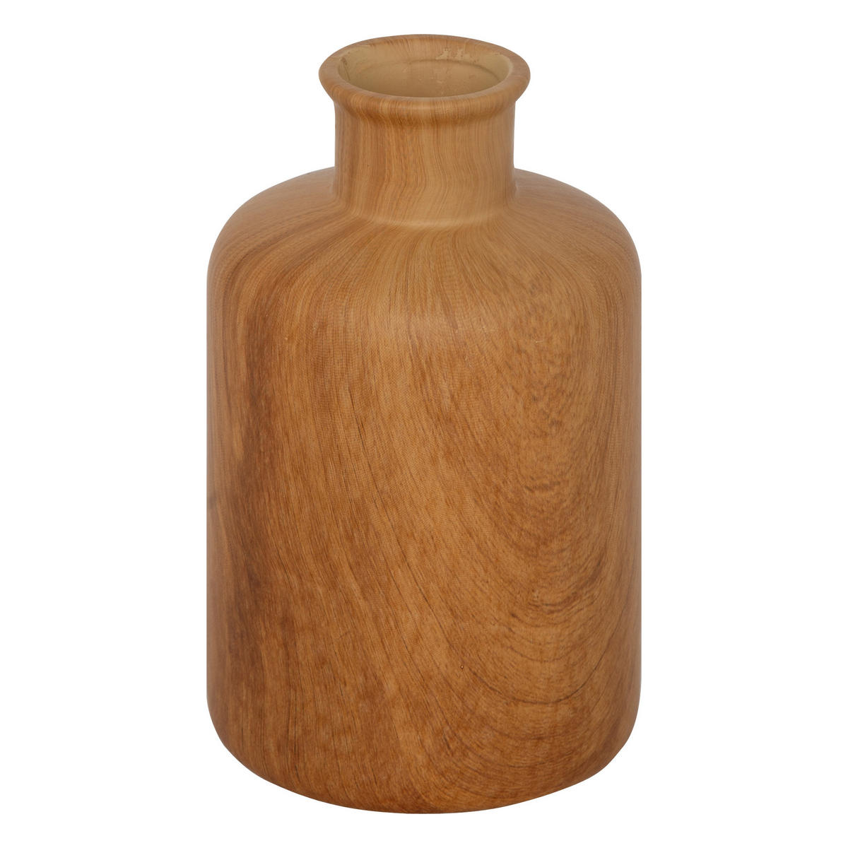 KERAMIKVASE Sao 17,5 cm Holzoptik - Braun, Keramik (18cm) - Atmosphera Createur d´interieur