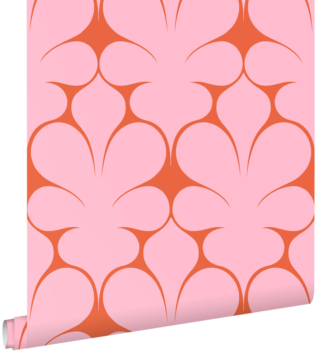 TAPETE Retro-Ornamente 50 x 900 cm - Pink, Papier (50/900cm) - ESTAhome