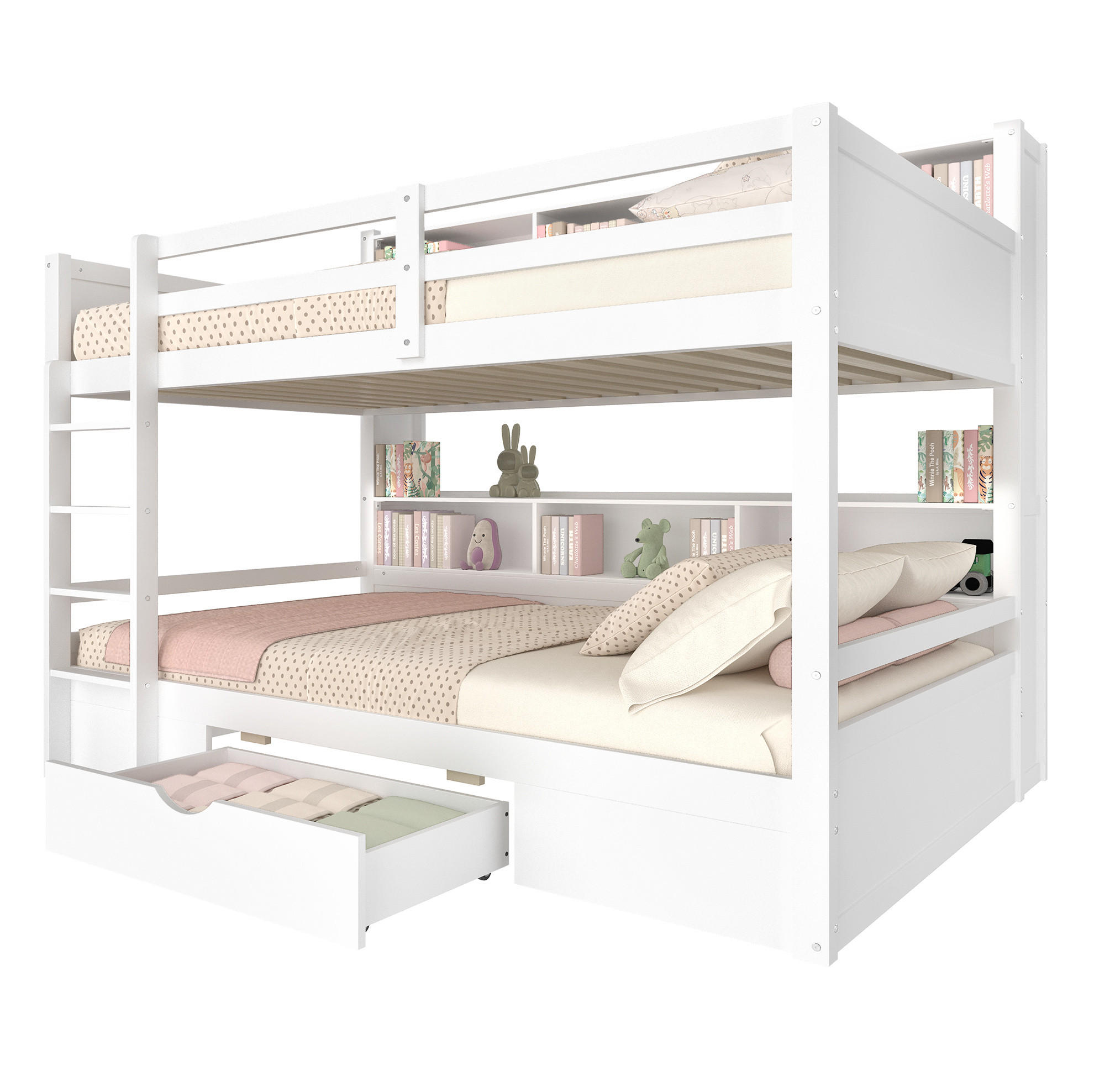 Beauniv Etagenbett Weiß 90x200 cm