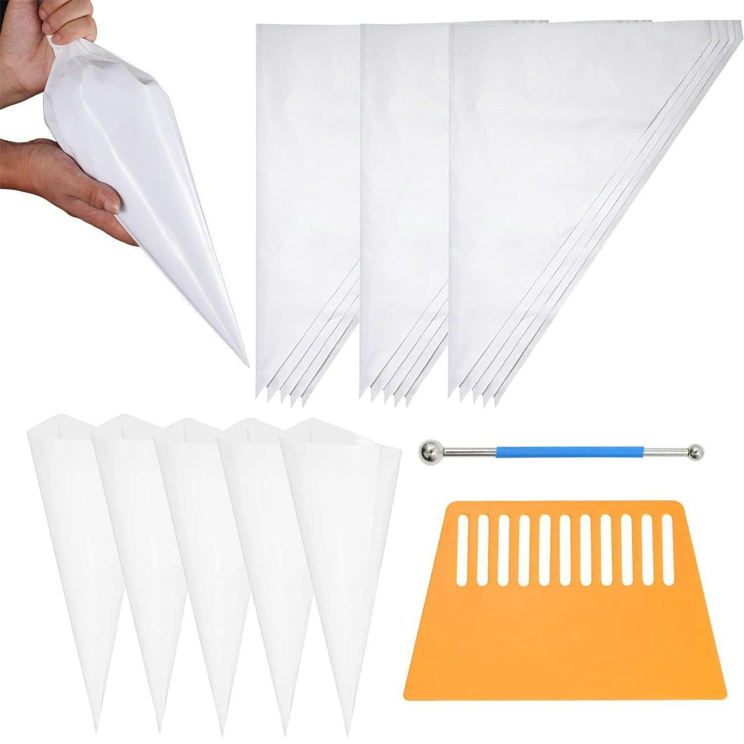 MÖRTELBEUTEL 20-teiliges Set mit Schaber und Fugenglätter 465 x 450 x 285 mm - Transparent, Kunststoff (45/28.5/46.5cm)