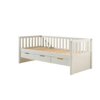 KOJENBETT mit Schubladen Karena 211x86x98 aus Massivholz in Weiß - Weiß, Holz (90/200cm) - 58aufmkessel