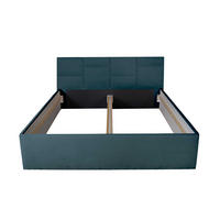 POLSTERBETT Damas Blau 160 x 200 x 40 cm Mit hochwertiger Matratze H2 (bis 100 kg) und Lattenrost - Blau, Holz (160/200cm) - Halmon Schlafkomfort Betten 