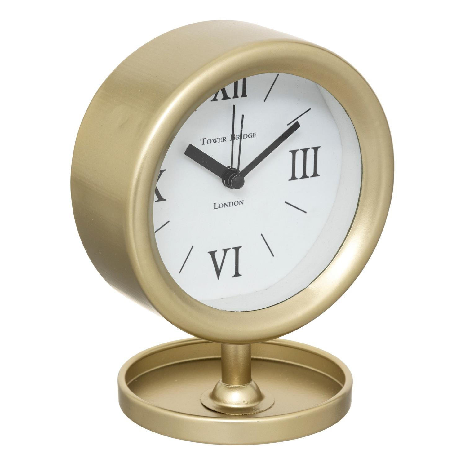 TISCHUHR golden Marion 12/9,5/15 cm - Goldfarben, Metall (9.5/15/12cm) - Atmosphera Createur d´interieur