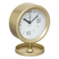 TISCHUHR golden Marion 12/9,5/15 cm - Goldfarben, Metall (9.5/15/12cm) - Atmosphera Createur d´interieur