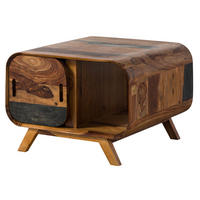 COUCHTISCH Sheesham 70x70x50 dunkelbraun lackiert MAILAND #233 - Dunkelbraun, Holz (70/70/50cm) - Massivmoebel24