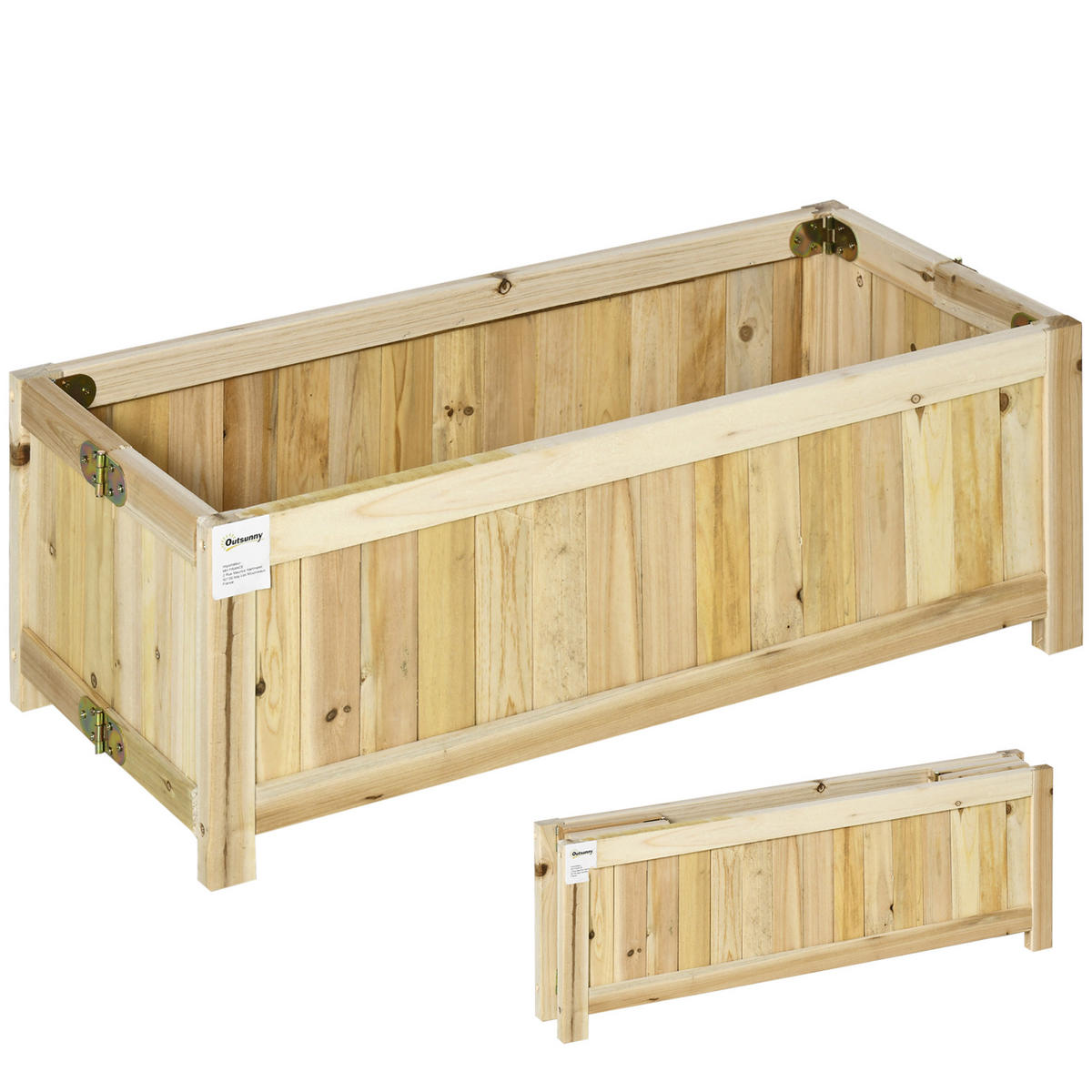 HOCHBEET DE-05481 Klappbar, tragbar Natur - Naturfarben, Holz (70/25/30cm) - ComfortXL