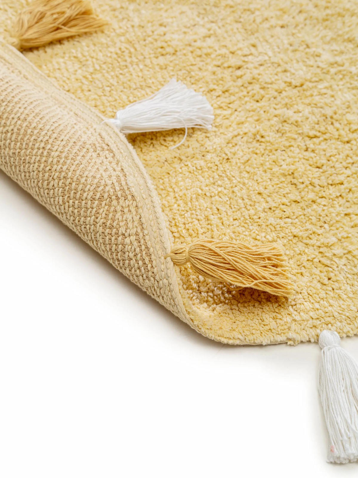 PRALNA otroška preproga Malu rumena ø 100 cm okrogla - rumena, tekstil/naravni materiali (100/100cm) - Lytte