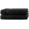 DUSCHTUCH 70x140 cm Frottier Handtücher im 2er Set aus 100% Baumwolle, Schwarz 500g/m2 - Schwarz, Textil (70/140cm) - Carpe Sonno