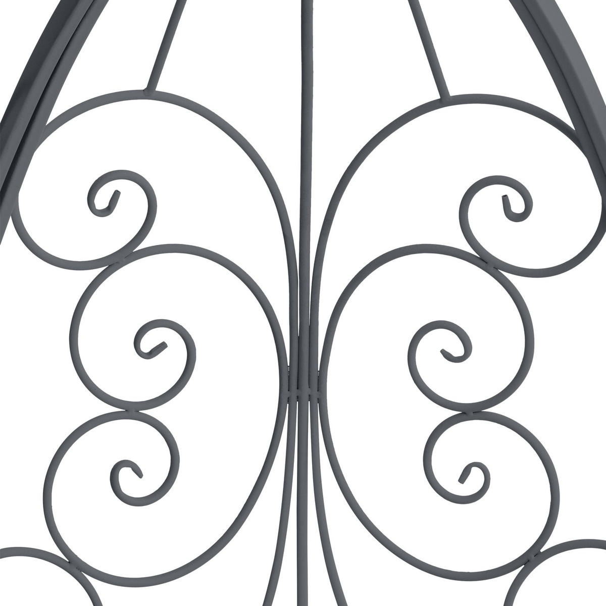 PAVILLON 120/58/178 cm Metall Anthrazit - Anthrazit, Metall (120/178/58cm) - CLP