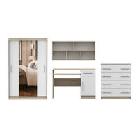 JUGENDZIMMER-SET TILL 01 PLUS 4-teilig in Eiche Sonoma / Weiß matt - Eichefarben/Weiß, Holzwerkstoff (410/200/61cm) - Deine Möbel 24