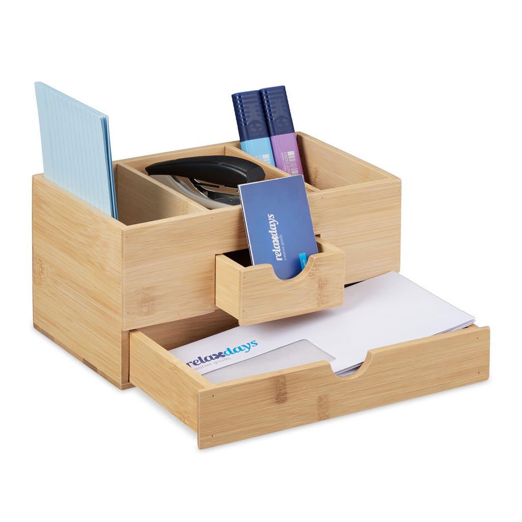 ORGANIZATOR natur bambus 2 sertare
