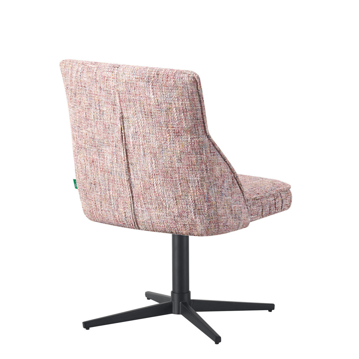 ESSZIMMERSTUHL LORENA 2er-Set - Hellrosa/Schwarz, Textil/Metall (49/83/62cm) - DUBI Möbel