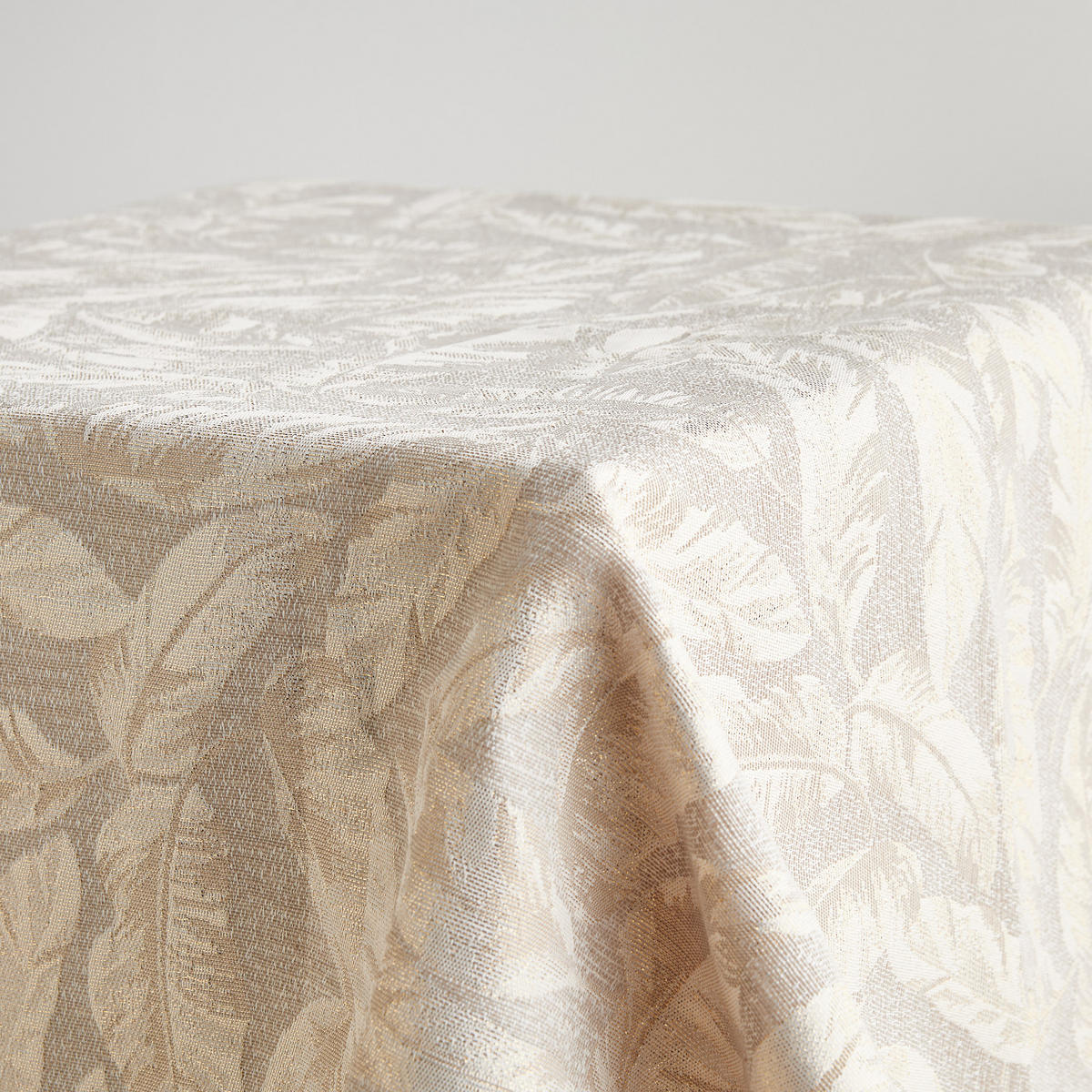 TISCHDECKE Sparkleaf - Beige, Textil (80/80/1cm) - home&you