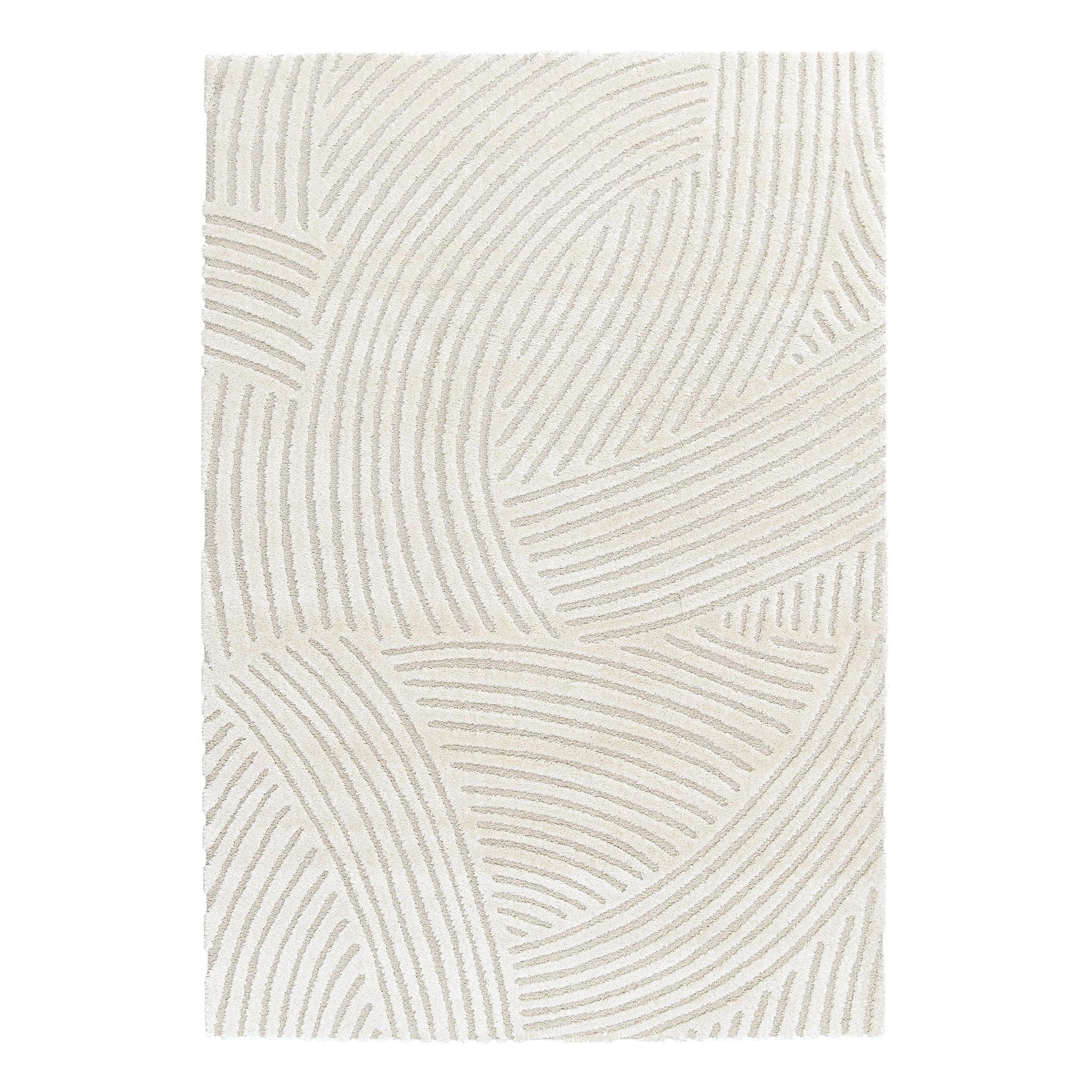 TEPPICH sehr weich mit Relief-Effekt beige - Beige, Textil (160/230cm) - AFK Living