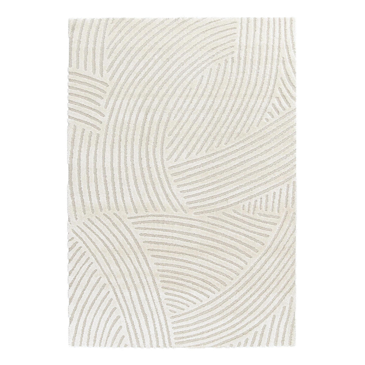 TEPPICH sehr weich mit Relief-Effekt beige - Beige, Textil (160/230cm) - AFK Living