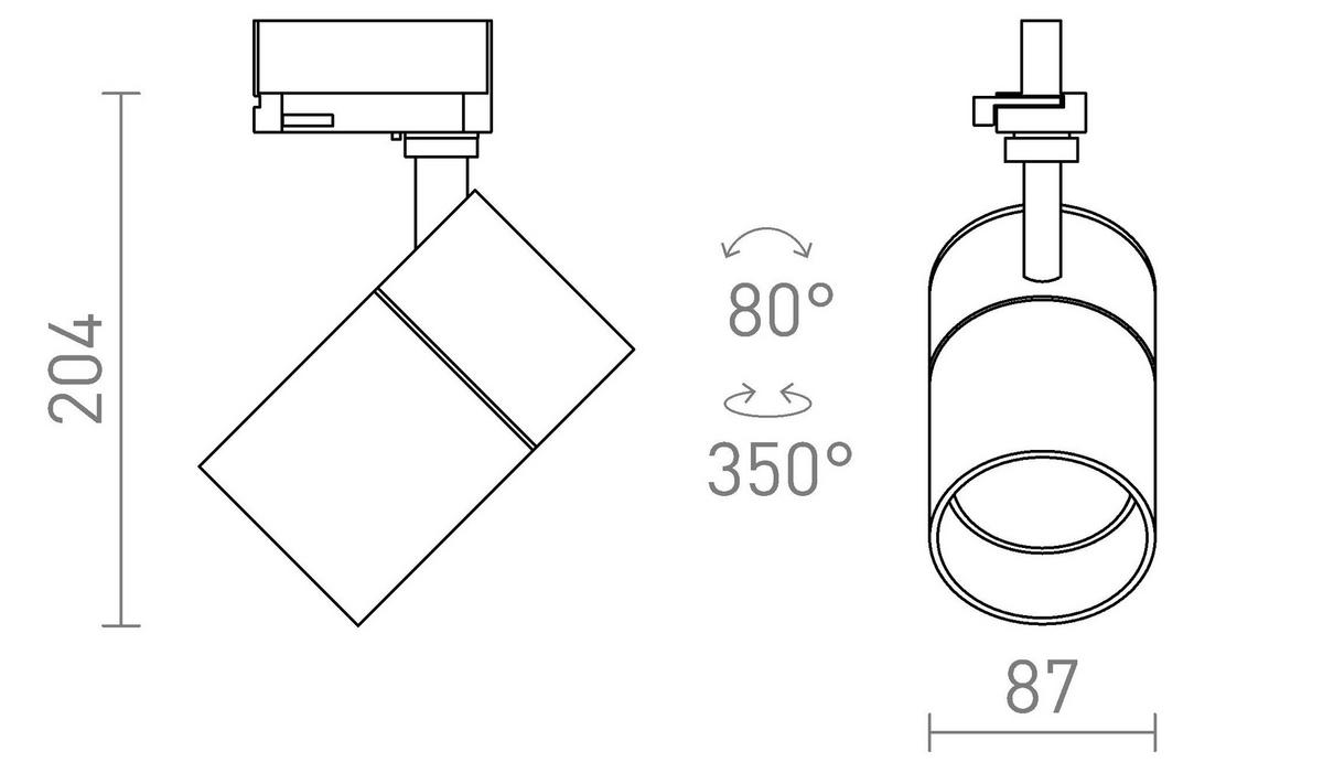 DECKENLEUCHTE WISH 30 DIMM Schwarz 30 W - Schwarz, Metall (152/88/20.4cm) - Rendl