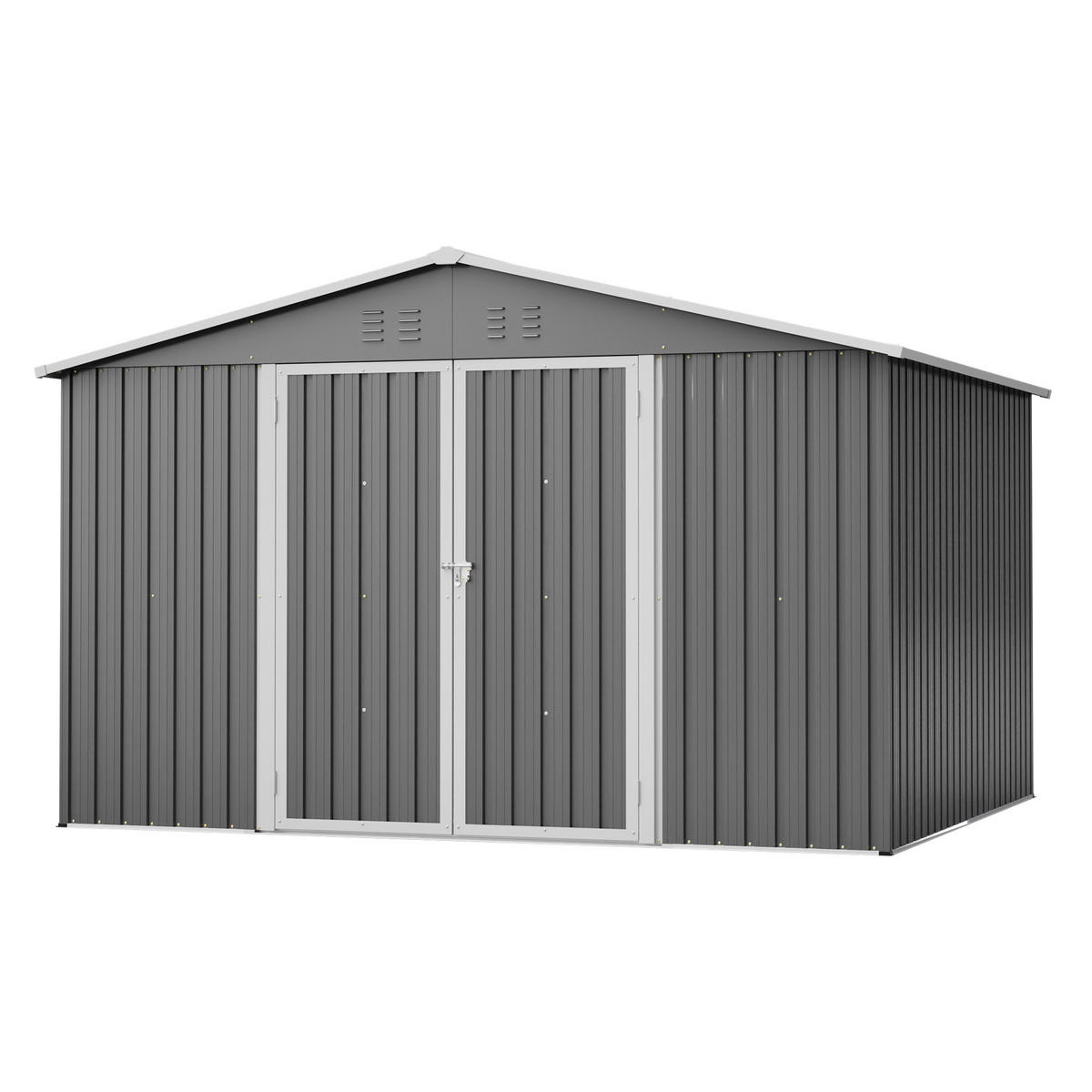 GERÄTESCHUPPEN METALL XXXL 300x252x191 cm Grau - Grau, Metall (252/191/300cm) - ComfortXL