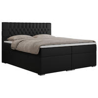 BOXBETT PERA 140/200 Schwarz Kunstleder - H3 - Schwarz, Holz/Textil (140/200cm) - MKS