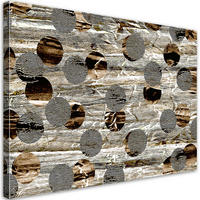 WANDBILD braune kreise abstrakt - Braun, Textil (60/40cm) - Feeby