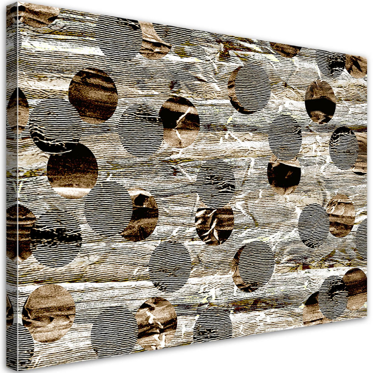 WANDBILD braune kreise abstrakt - Braun, Textil (60/40cm) - Feeby