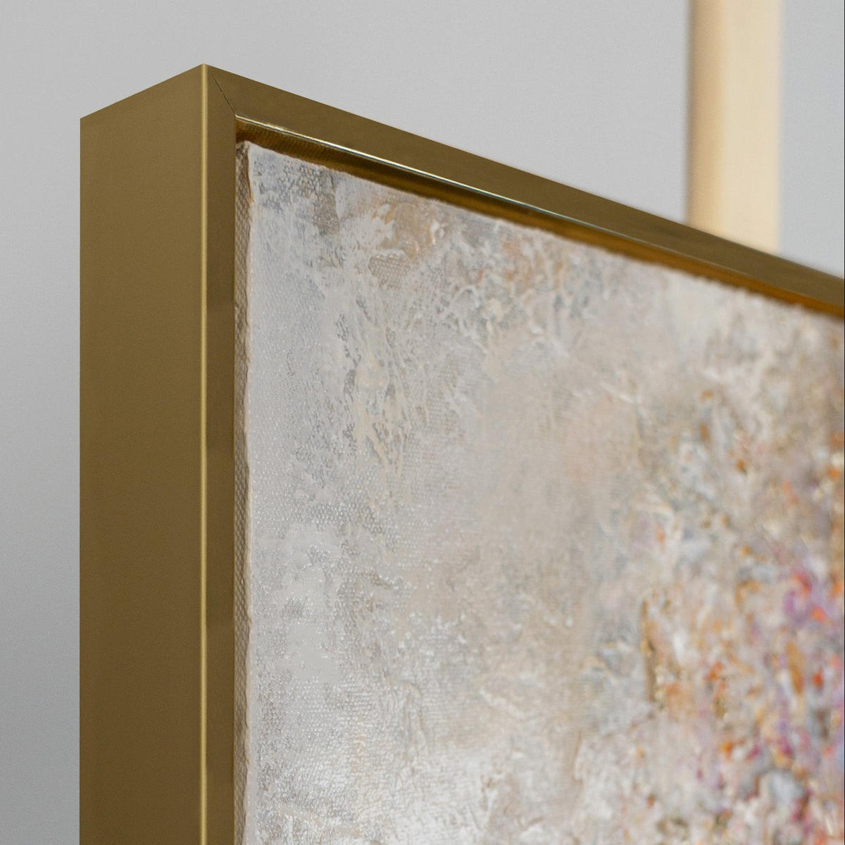 GEMÄLDE Palette des Lichts Schattenfugenrahmen Gold 70x50 cm - Goldfarben, Holz (70/50cm) - YS-art gallery