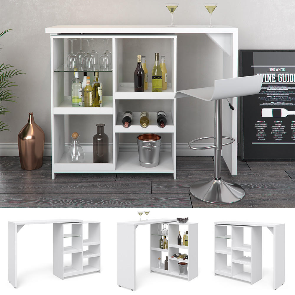 BARTISCH Vega Weiß 138 x 39 cm - Weiß, Holzwerkstoff (138/110.4/39cm) - Vicco