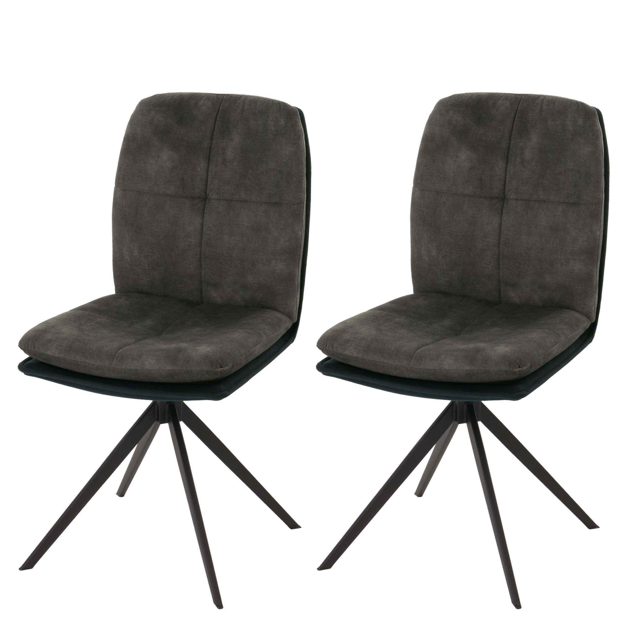 ESSZIMMERSTUHL Grün 2er-Set - Grün, Textil (47/90/56cm) - MCW